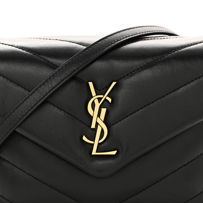 Saint Laurent Calfskin Y Quilted Monogram Toy Loulou Crossbody Bag Black 8 of 11