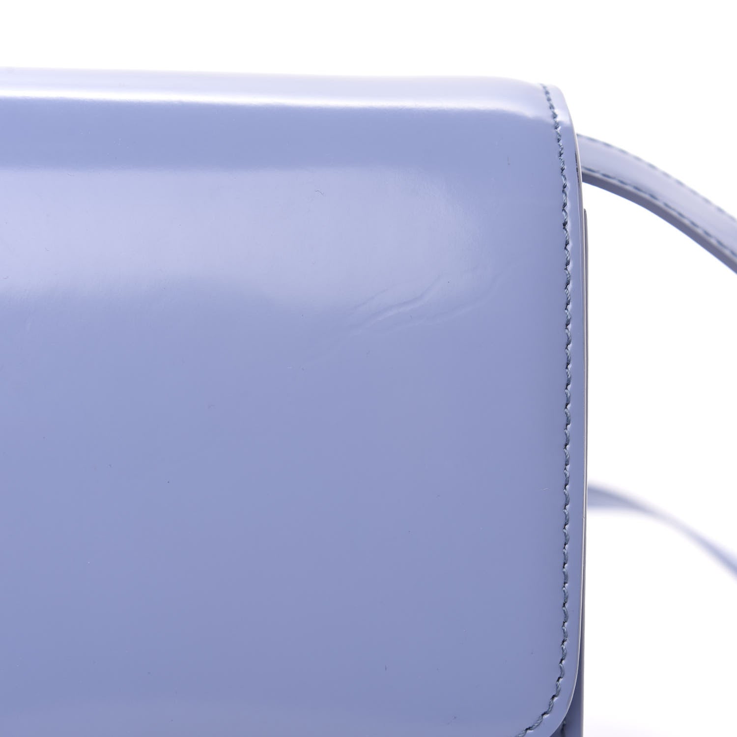 Celine Spazzolato Calfskin Medium Classic Box Flap Bag Porcelain 11 of 11