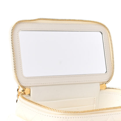 Chanel Lambskin Quilted Polly Pocket East West Top Vanity With Chain White 5 of 10