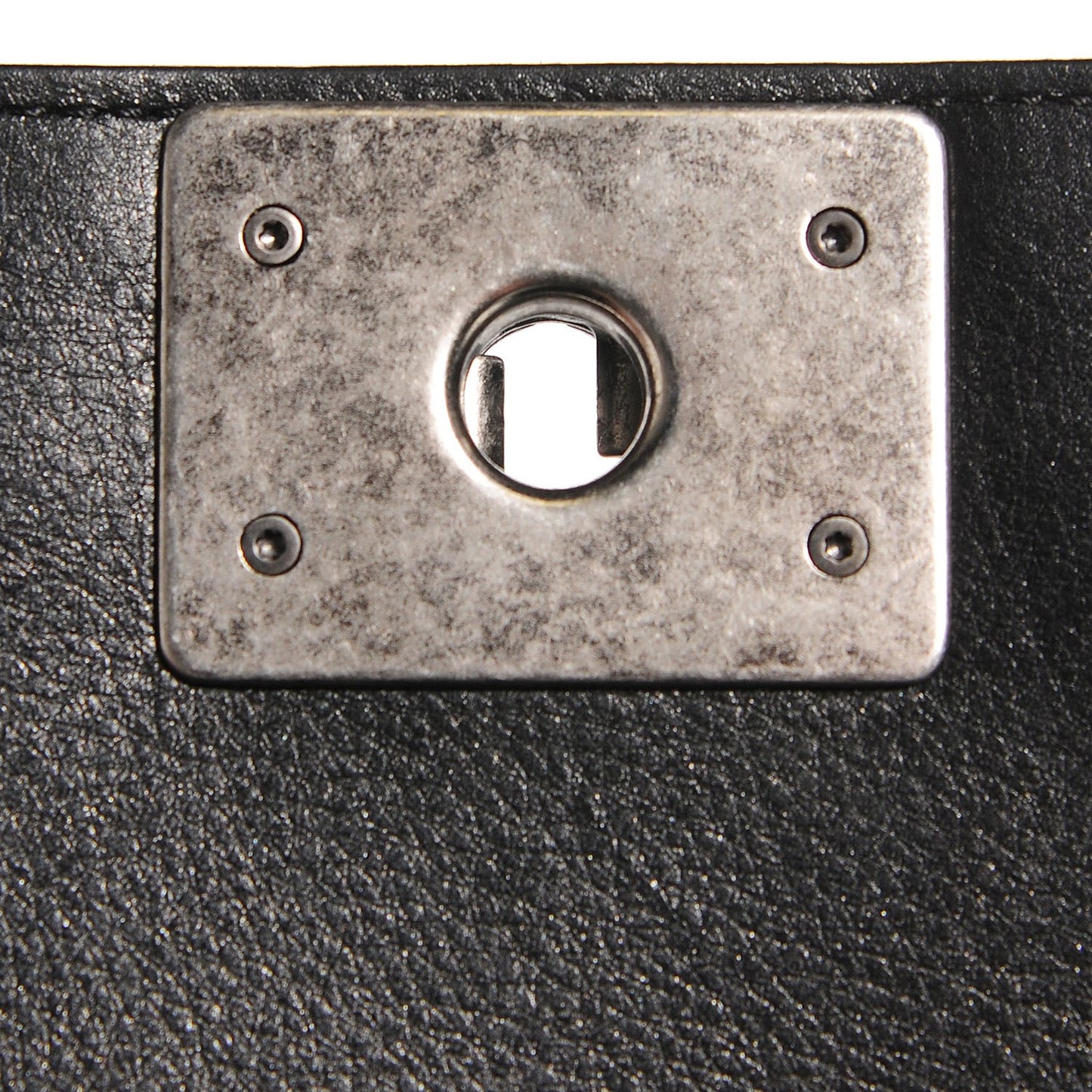 Metallic Calfskin Quilted New Medium Boy Flap Black