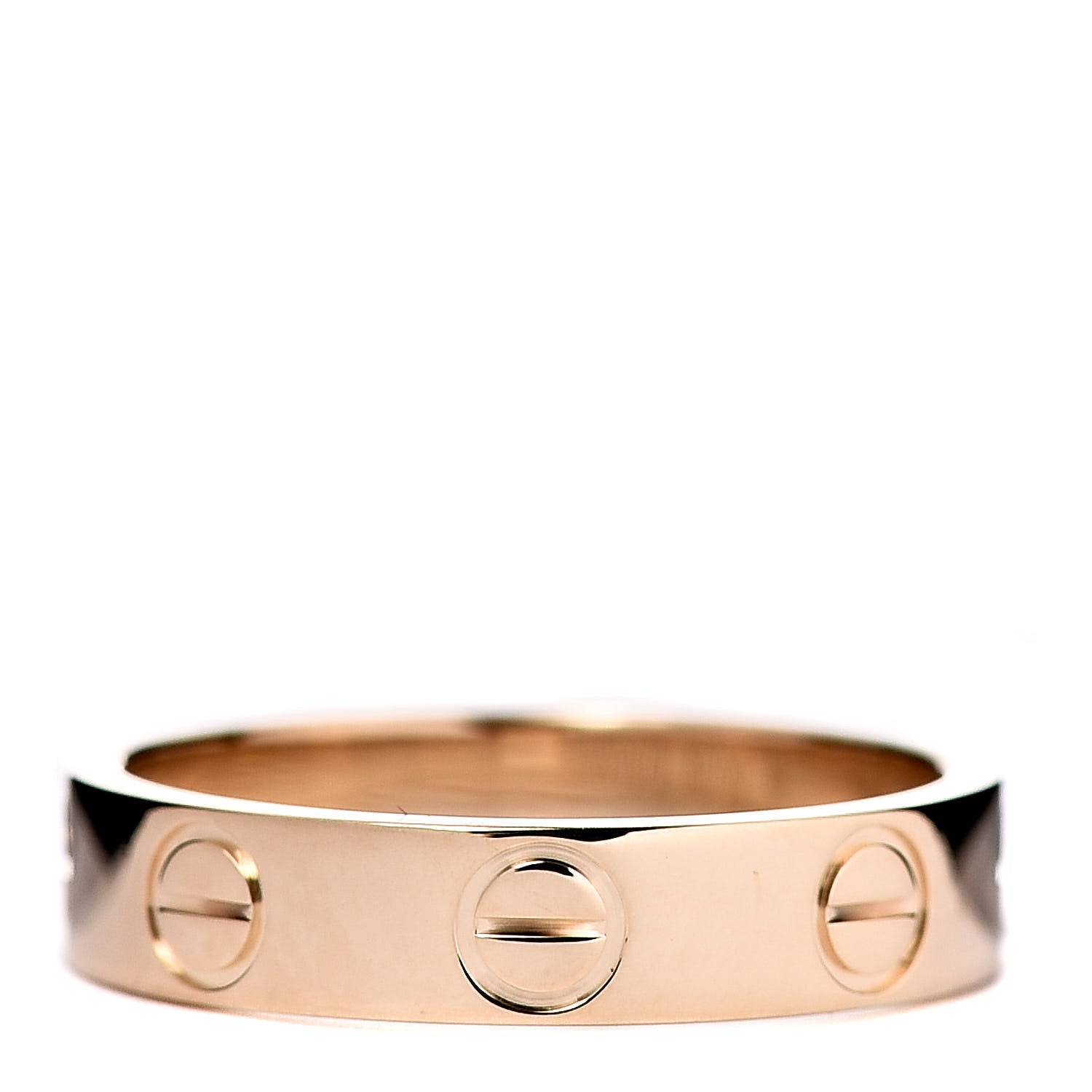Cartier 18K Yellow Gold 3.5mm LOVE Wedding Band Ring 45 3.25 1 of 5