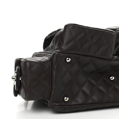 Chanel Calfskin Quilted Large Cambon Multipocket Reporter Brown 8 of 11
