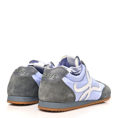 Loewe Suede Calfskin Nylon Ballet Runner 2.0 Sneakers 39 Lilac White Grey 5 of 9
