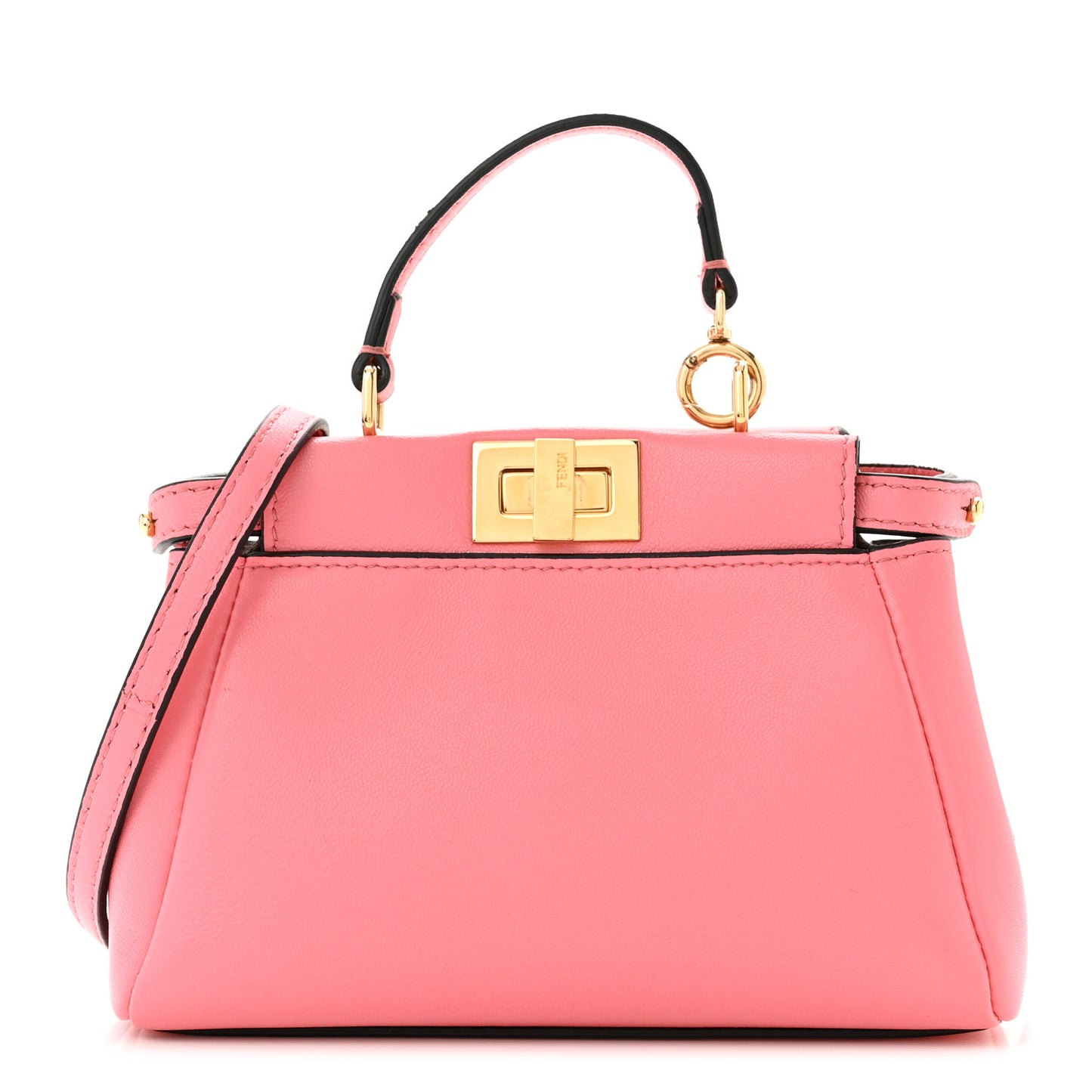 Shiny Nappa Micro Peekaboo Iconic Satchel Rosa Fluo