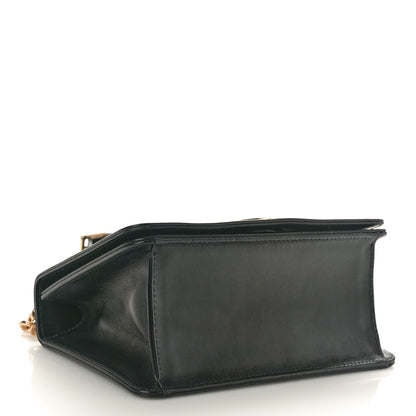 Christian Dior Glossy Calfskin Shagreen Badge Diorama Club Bag Black 4 of 10