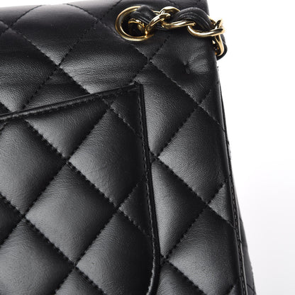 Chanel Lambskin Quilted Jumbo Double Flap Black 12 of 15