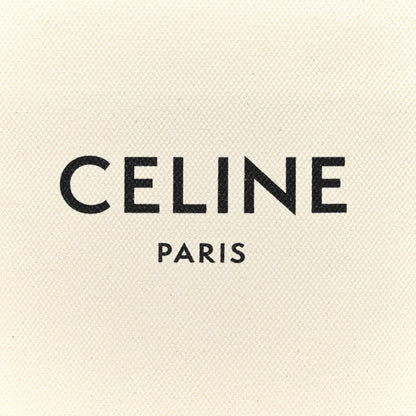 Celine Canvas Calfskin Logo Print Small Vertical Cabas Natural Tan 7 of 9