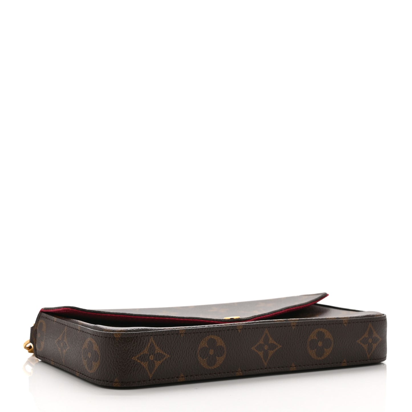 Monogram Pochette Felicie Chain Wallet Fuchsia