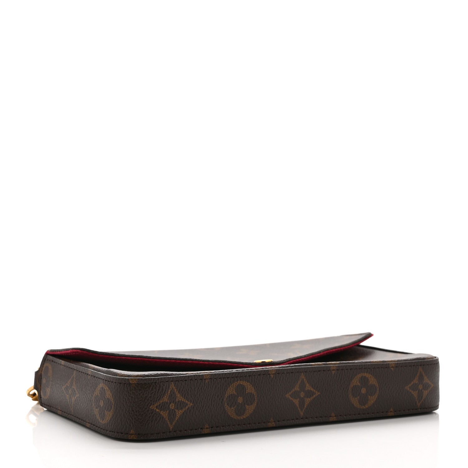 Louis Vuitton Monogram Pochette Felicie Chain Wallet Fuchsia 5 of 10