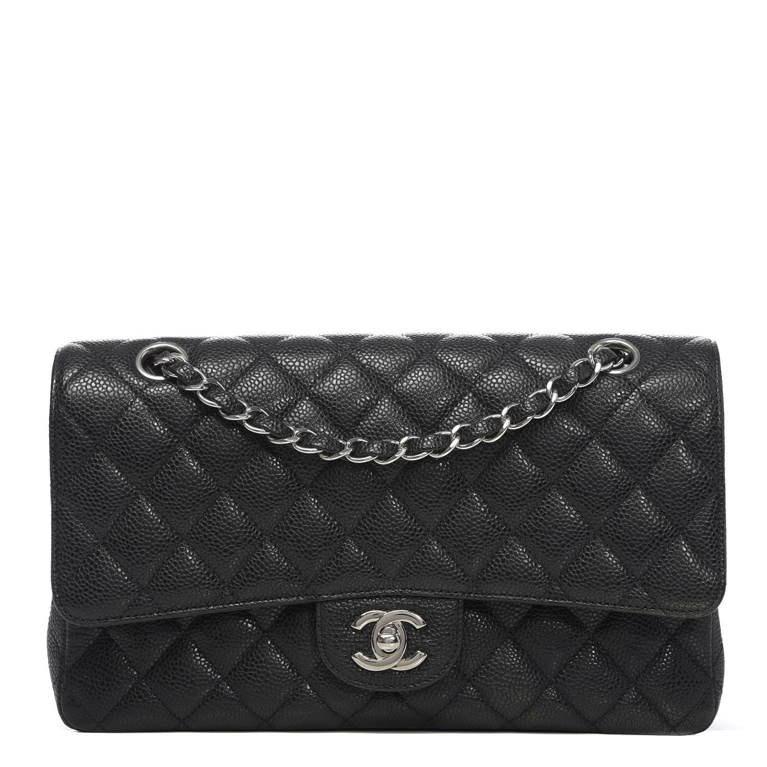 Chanel Caviar Quilted Medium Double Flap Black 1 of 15