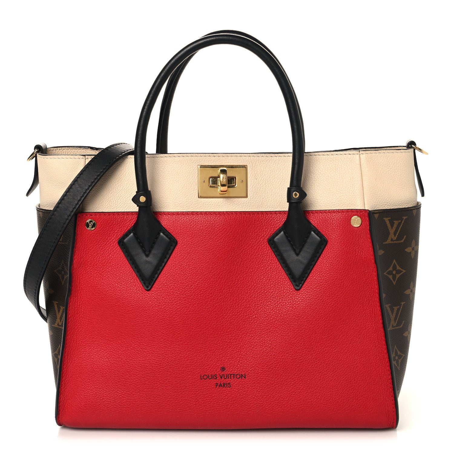 Louis Vuitton Calfskin Monogram On My Side Pirate Red 1 of 12