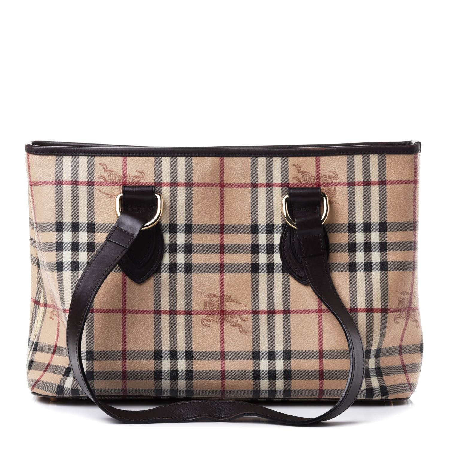 Burberry Haymarket Check Medium Regent Tote Chocolate 1 of 10