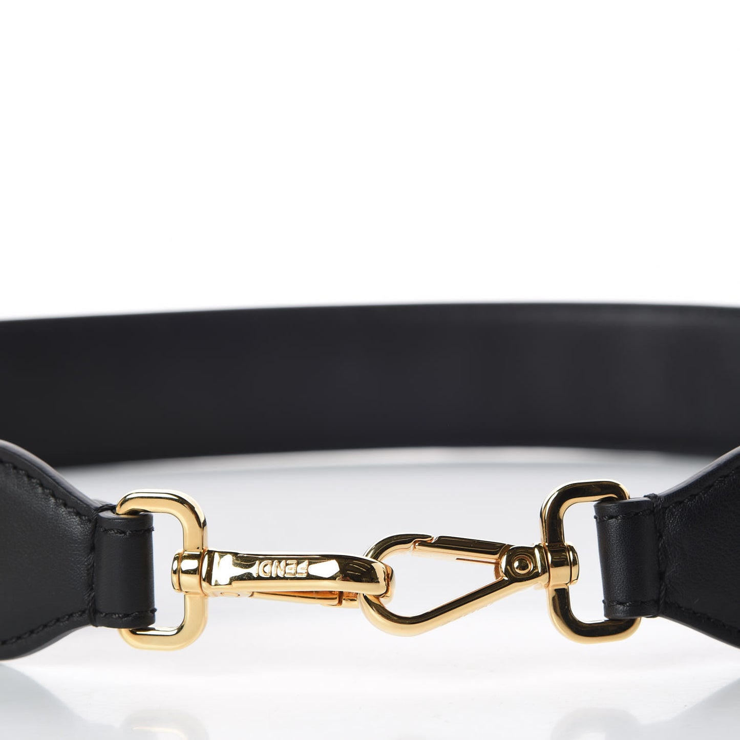 Calfskin Studded Strap You Black Gold