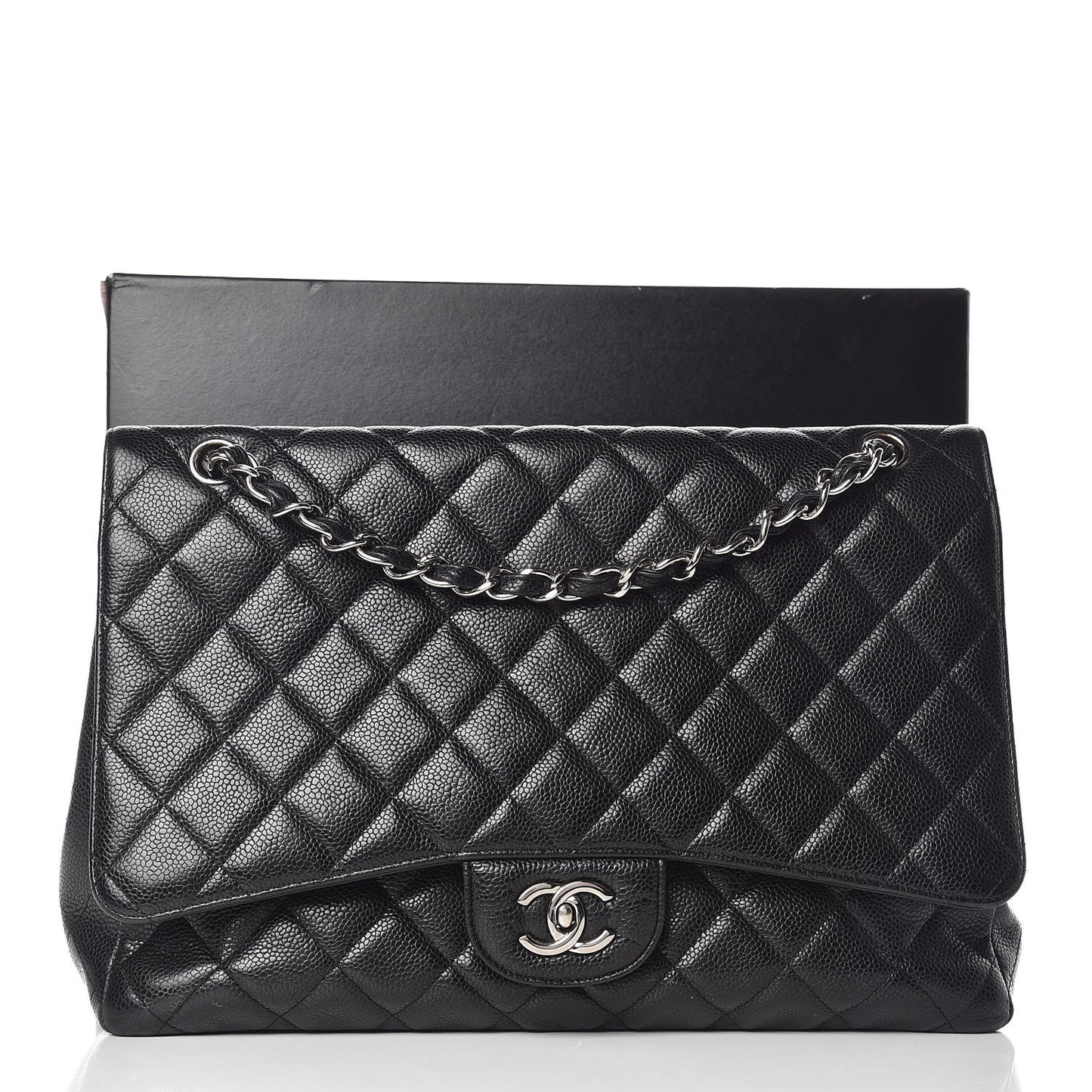 Caviar Quilted Maxi Single Flap Black