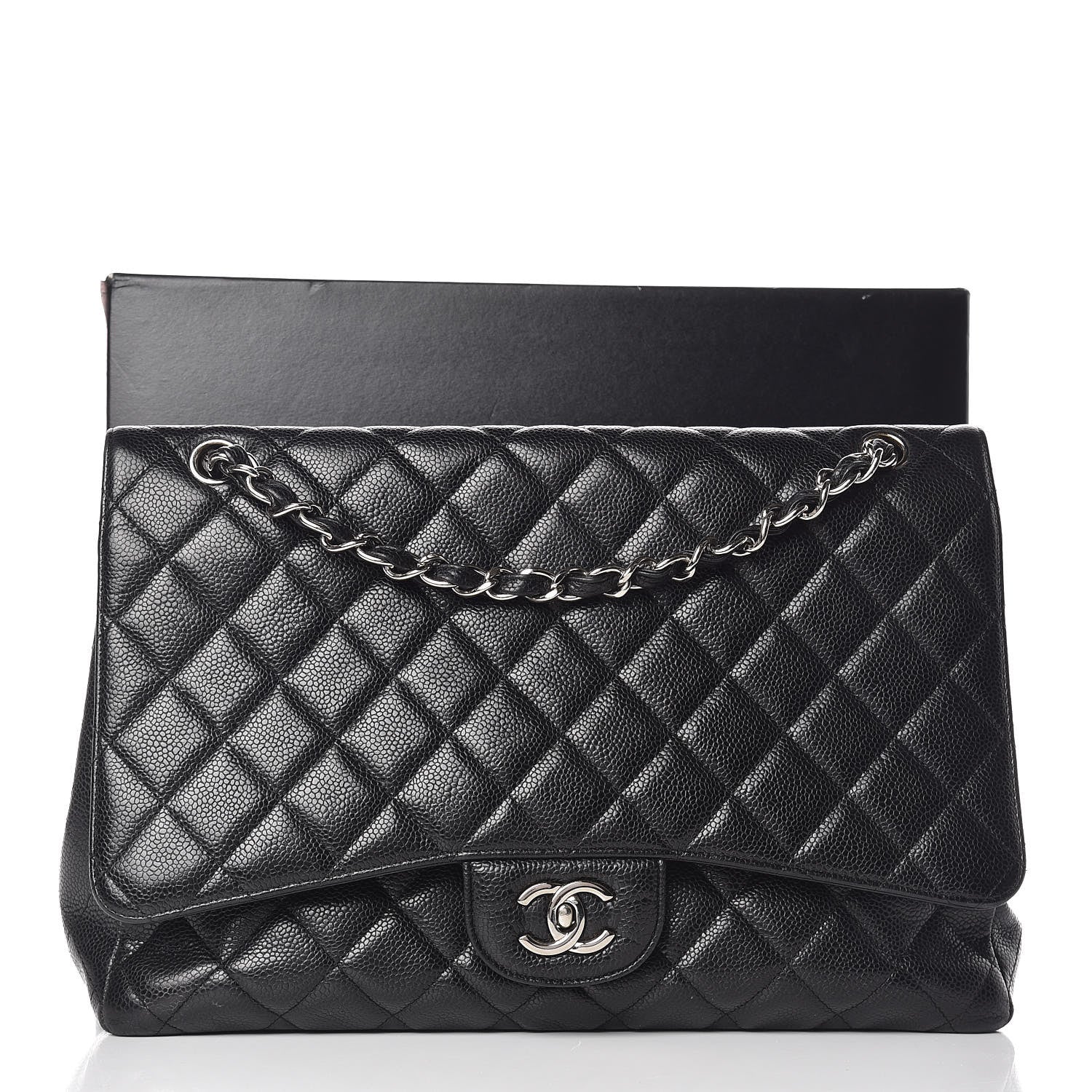 Chanel Caviar Quilted Maxi Single Flap Black 11 of 11