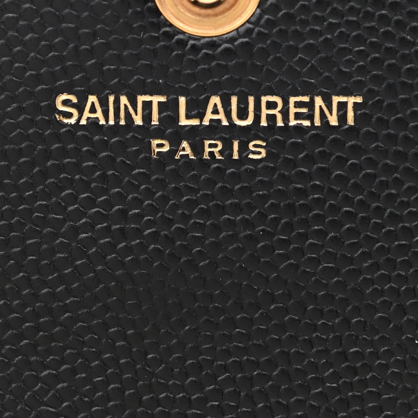 Grain De Poudre Matelasse Chevron Monogram Chain Wallet Black