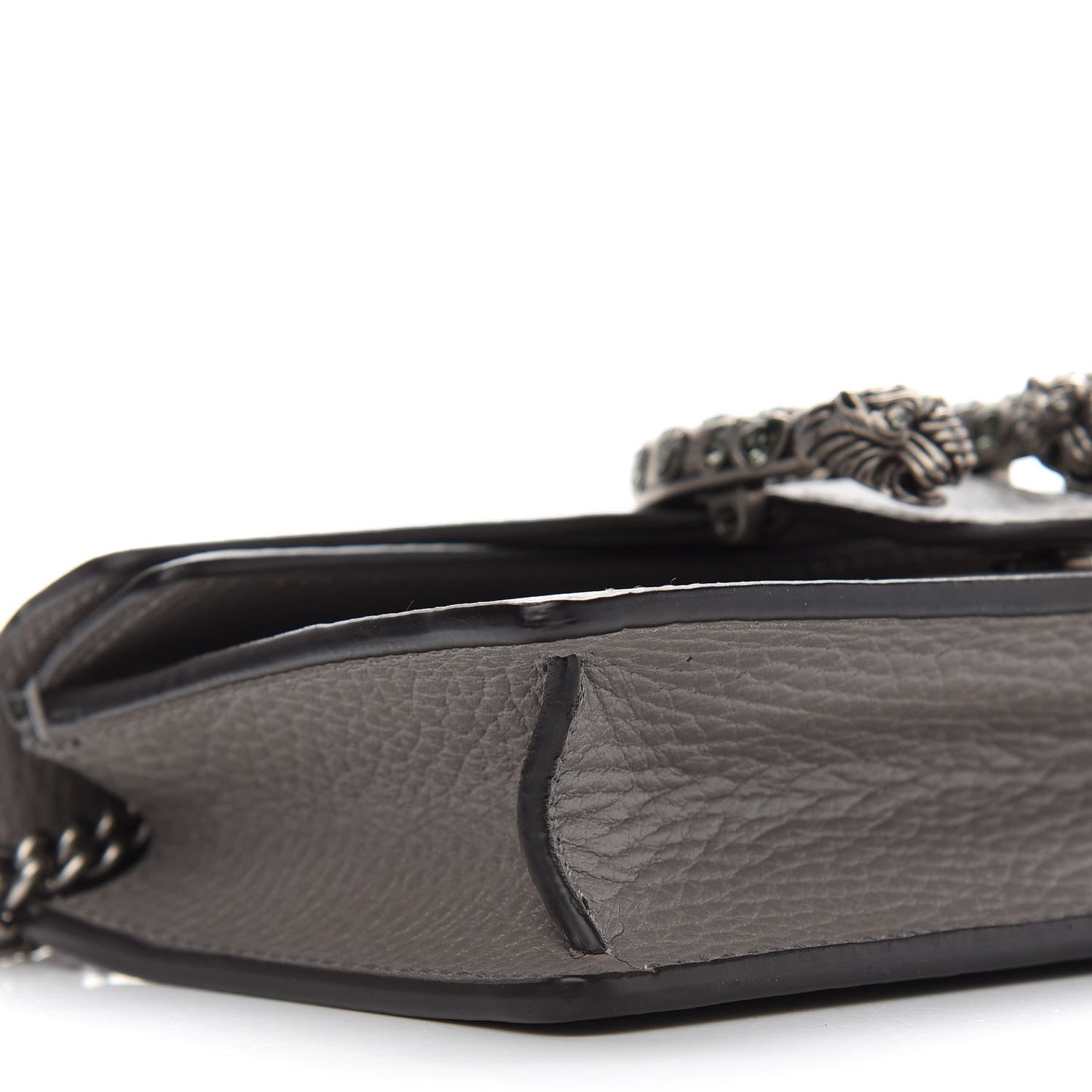 Gucci Dollar Calfskin Crystal Super Mini Dionysus Shoulder Bag Dusty Grey Black Diamond 7 of 8