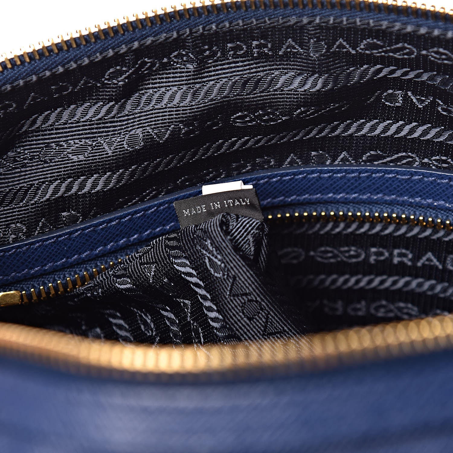Prada Saffiano Lux Bauletto Bleuette 7 of 10
