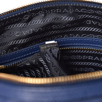 Prada Saffiano Lux Bauletto Bleuette 7 of 10