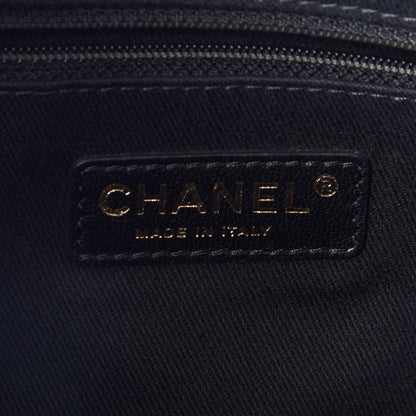 Chanel Iridescent Caviar Quilted Country Chic Hobo Black 9 of 10