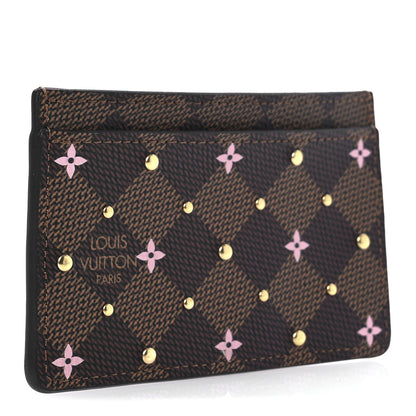 Louis Vuitton Damier Ebene Studded Card Holder 3 of 7