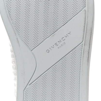 Givenchy Calfskin Metallic Monogram Urban Street Sneakers 45 Silver 7 of 9