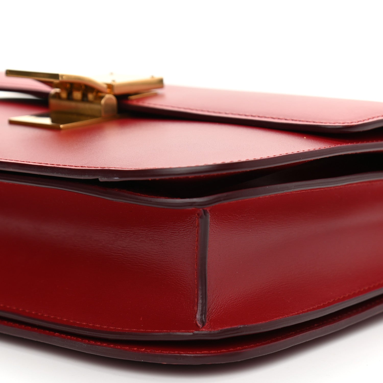 Celine Box Calfskin Medium Classic Box Flap Bag Red 9 of 10