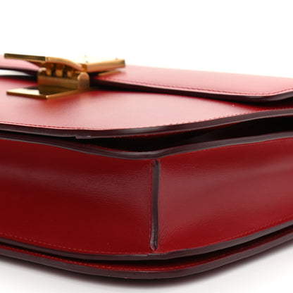 Celine Box Calfskin Medium Classic Box Flap Bag Red 9 of 10
