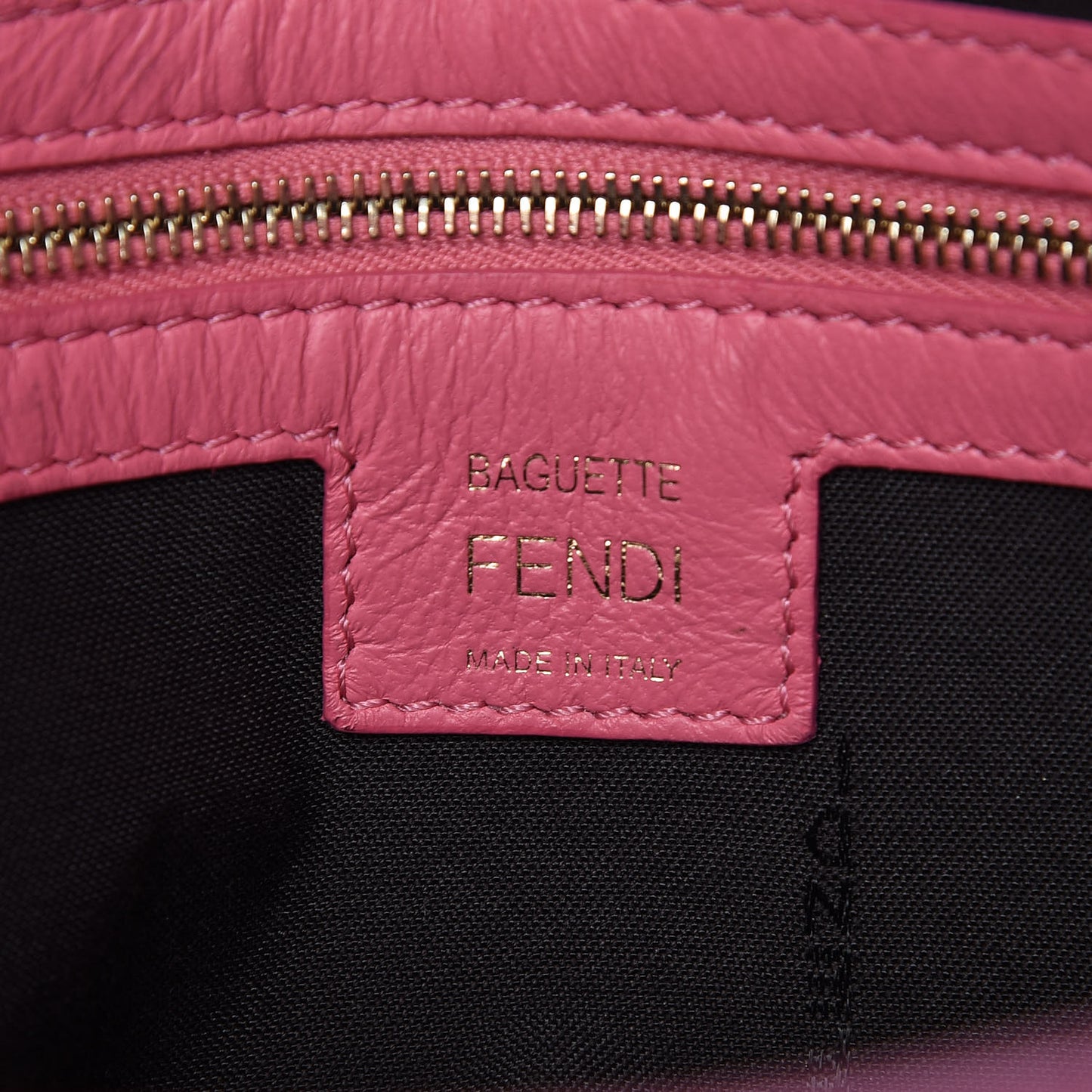 Nappa FF 1974 Embossed Large Baguette Rosa Fluo