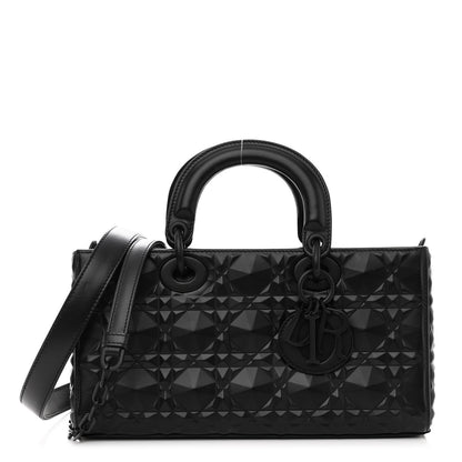 Christian Dior Calfskin Cannage Diamond Medium Lady D-Joy Black 1 of 11