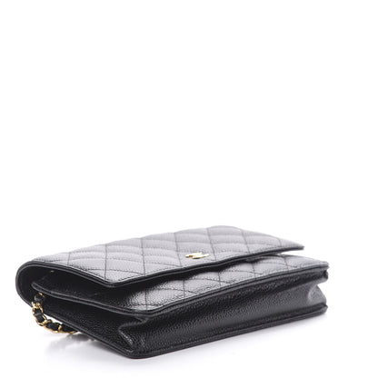 Chanel Caviar Quilted Wallet On Chain WOC Black 4 of 12