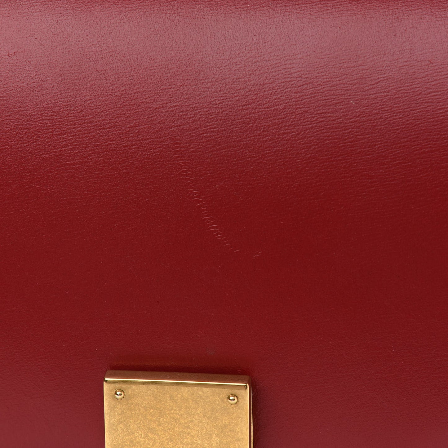 Box Calfskin Medium Classic Box Flap Bag Red