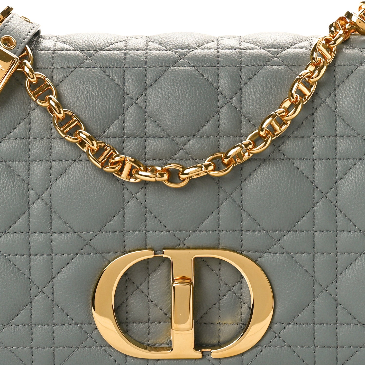 Christian Dior Calfskin Cannage Medium Caro Bag Ethereal Grey 8 of 10