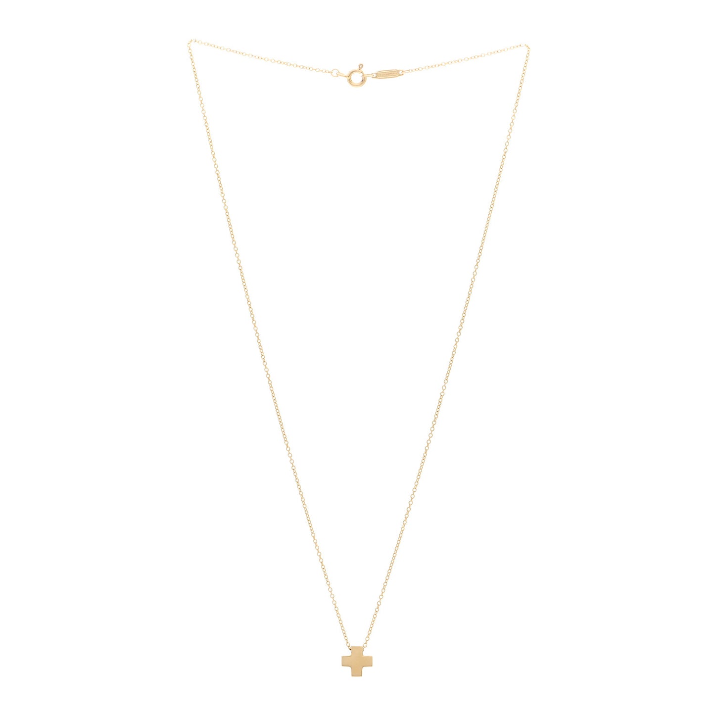 18K Yellow Gold Cruciform Cross Pendant Necklace