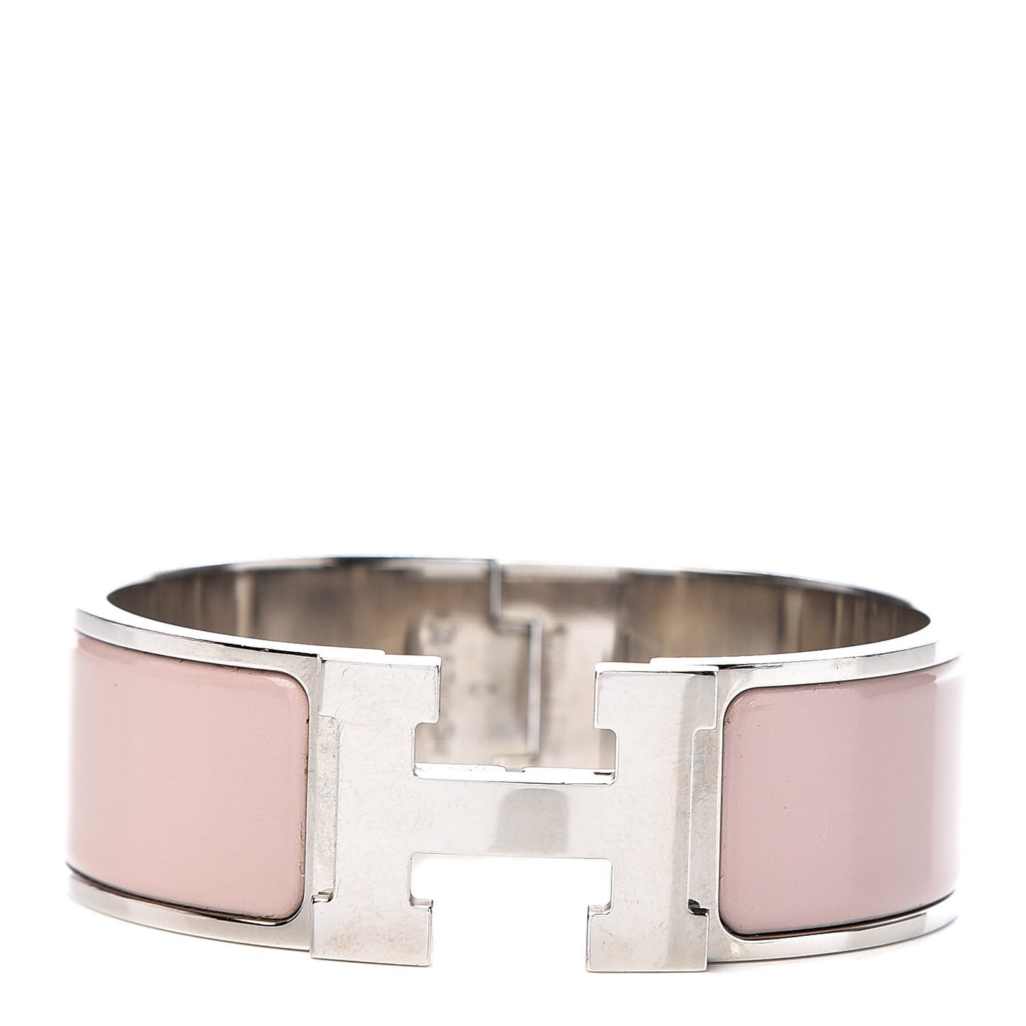 Enamel Wide Clic Clac H Bracelet PM Marron Glace