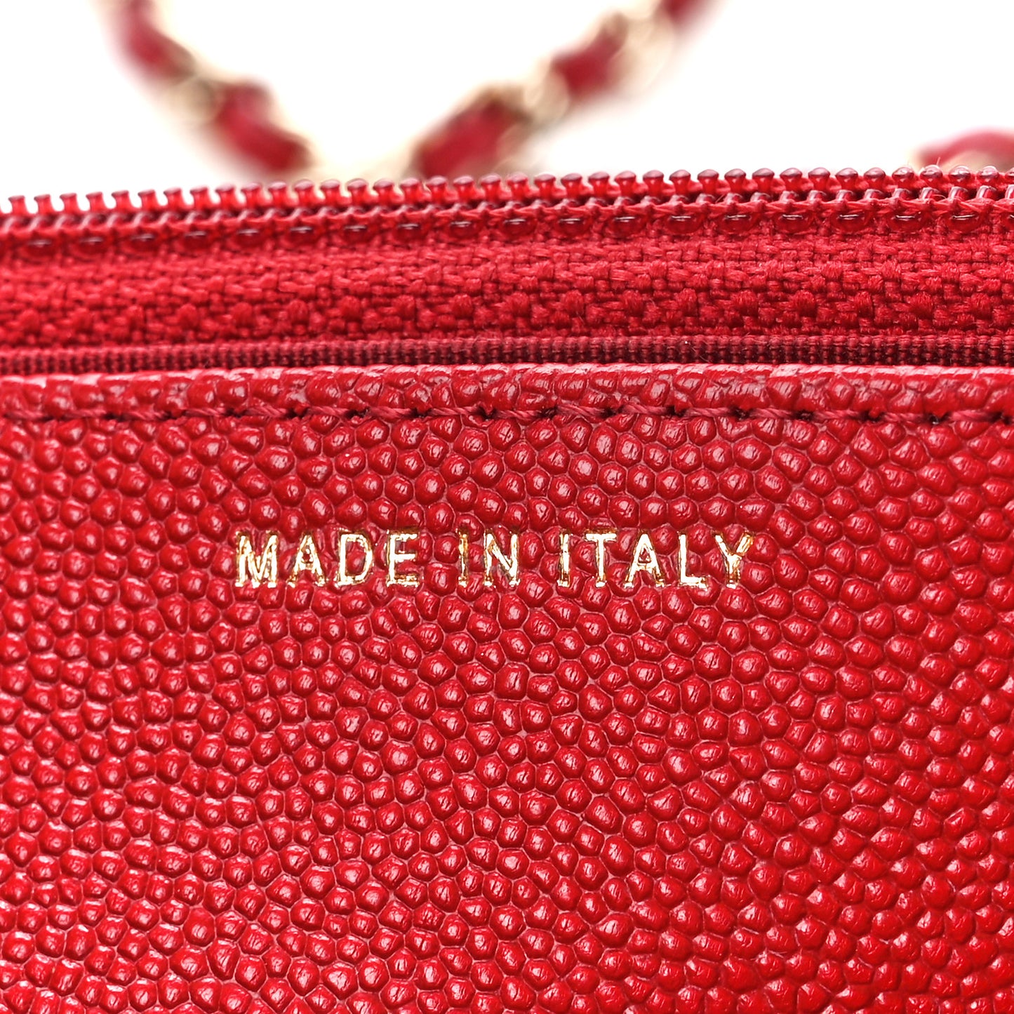 Caviar Quilted Vintage Mademoiselle Wallet On Chain WOC Red
