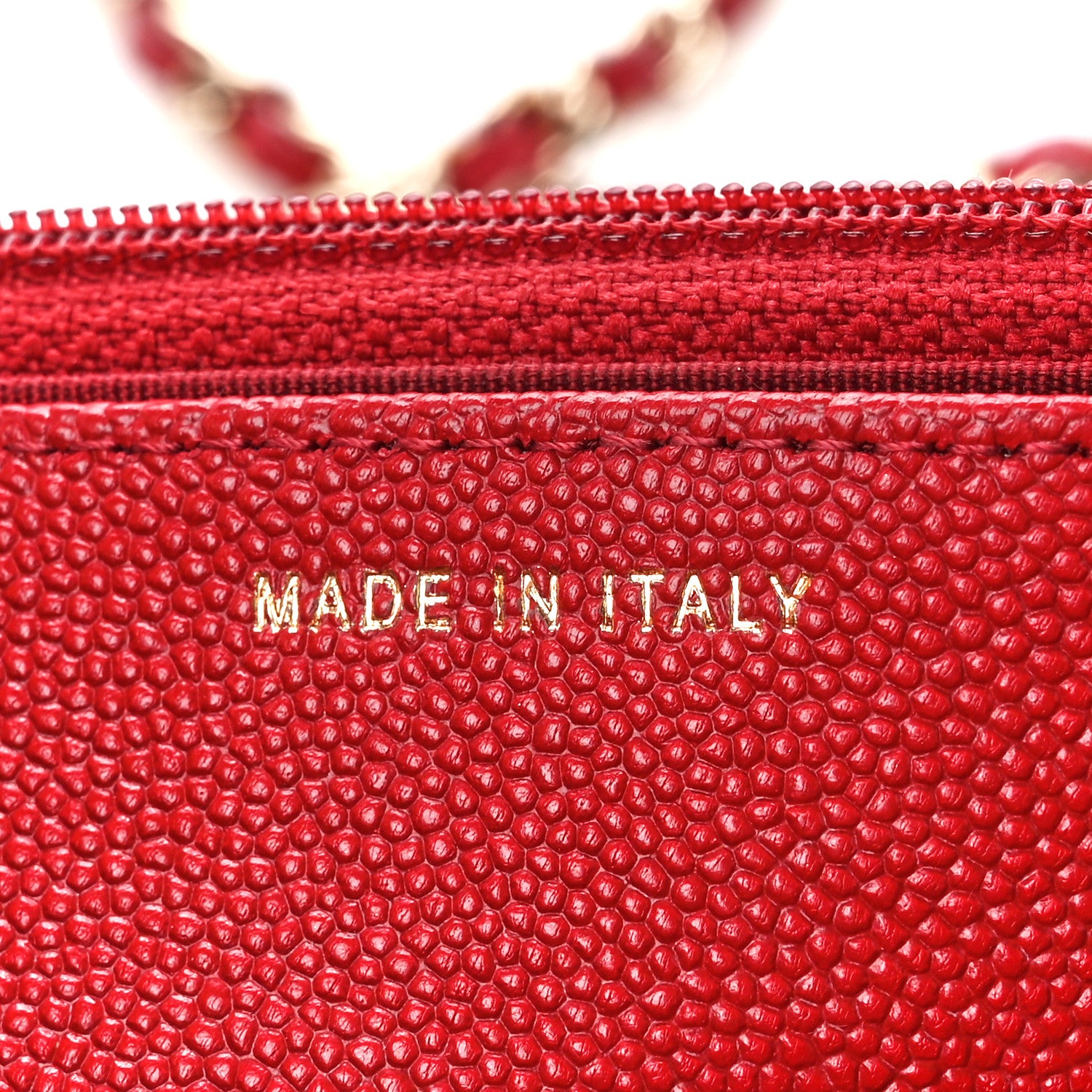 Chanel Caviar Quilted Vintage Mademoiselle Wallet On Chain WOC Red 7 of 11