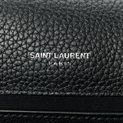 Saint Laurent SAINT LAURENT Grained Calfskin Medium Monogram Sunset Crossbody Black 6 of 11