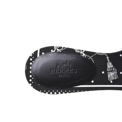 Hermes Calfskin Oasis Sandals 36.5 Black 9 of 11