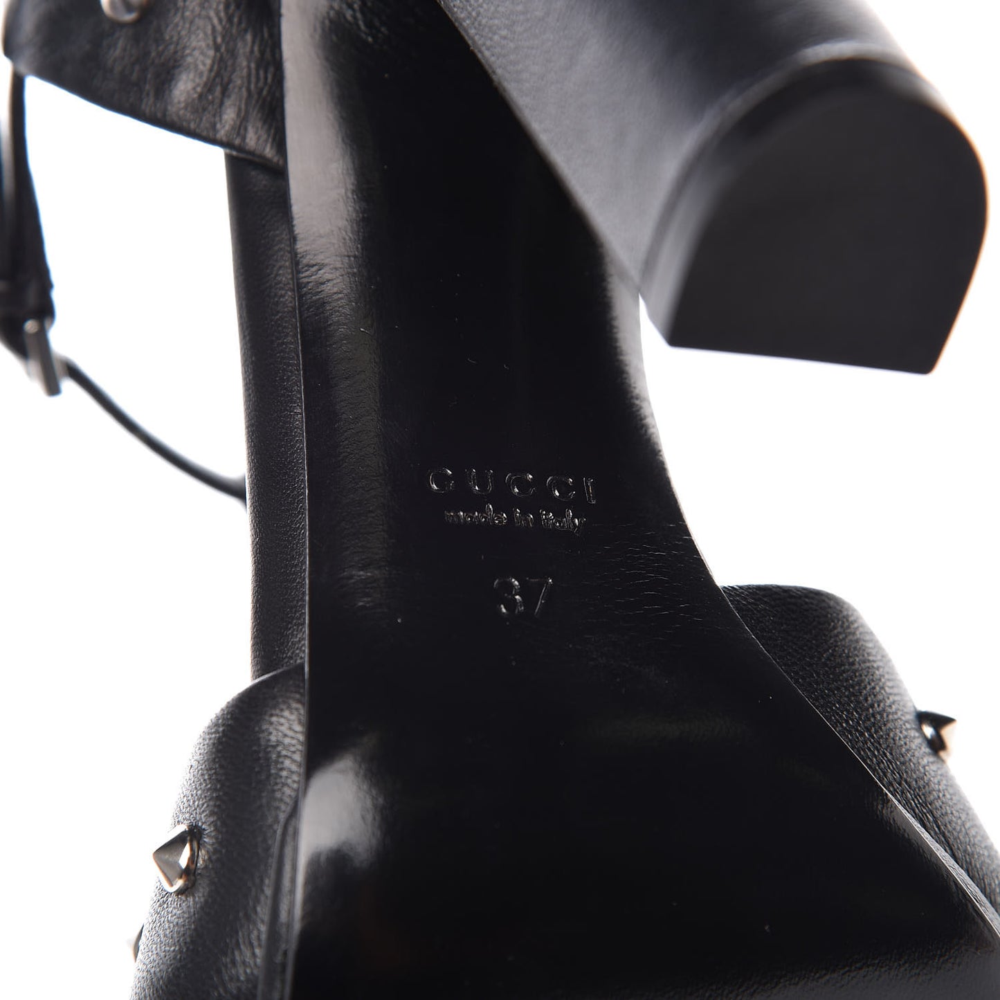 Calfskin Studded Melville Sandals 37 Black