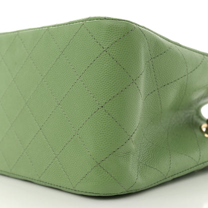 Chanel Caviar Quilted Mini Bucket Bag Green 10 of 10