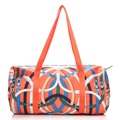 Hermes Silk Barenia Cavalcadour Duffle Orange Poppy Fauve 1 of 8