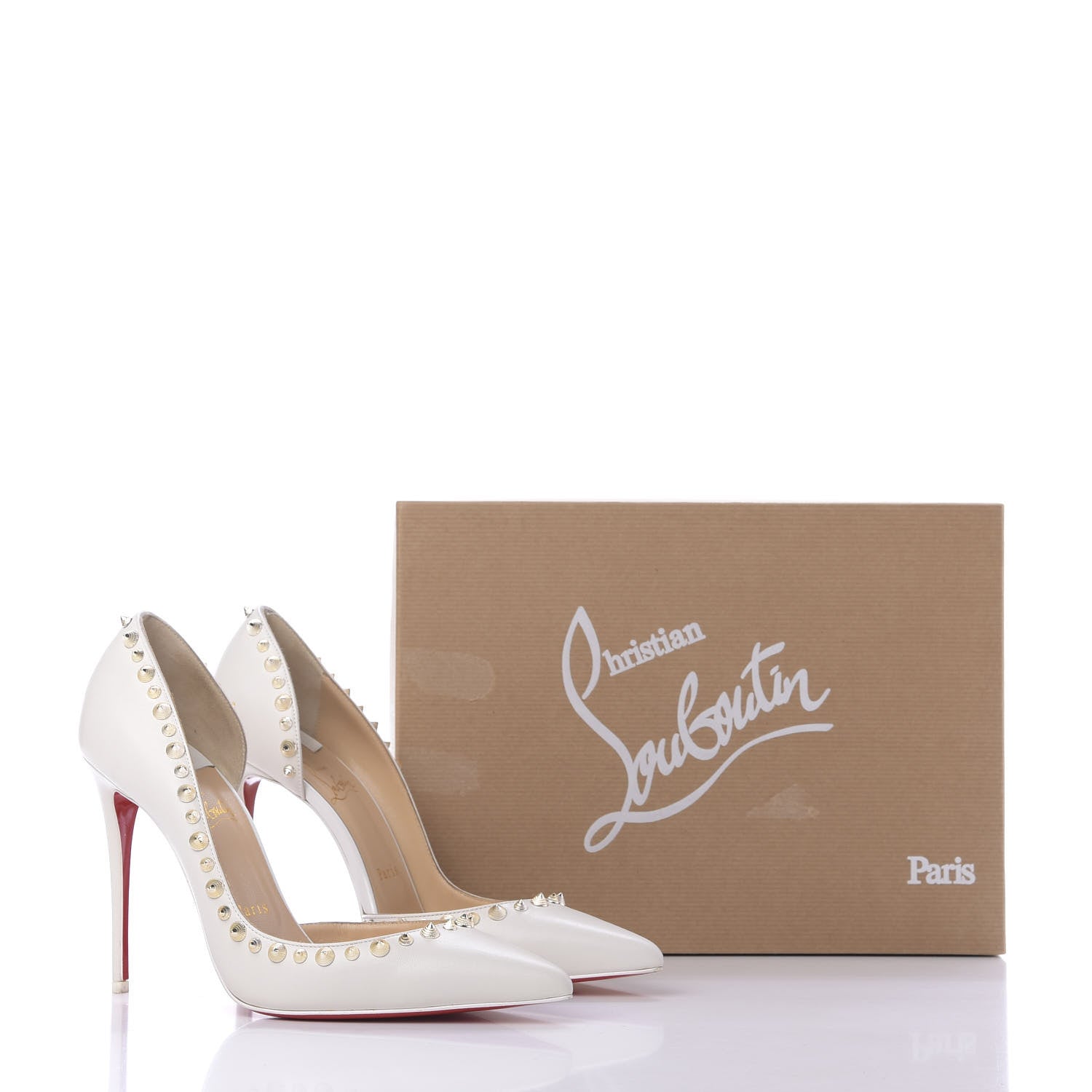 Christian Louboutin Shiny Nappa Irishell 100 Pumps 38 White 12 of 12