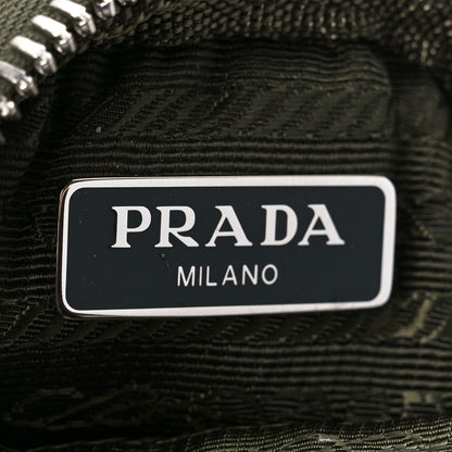 Prada Spazzolato Rois Re-Nylon Metal Triangle Logo Monolith Pouch Pocket 55mm Boots 39.5 Militare 8 of 11