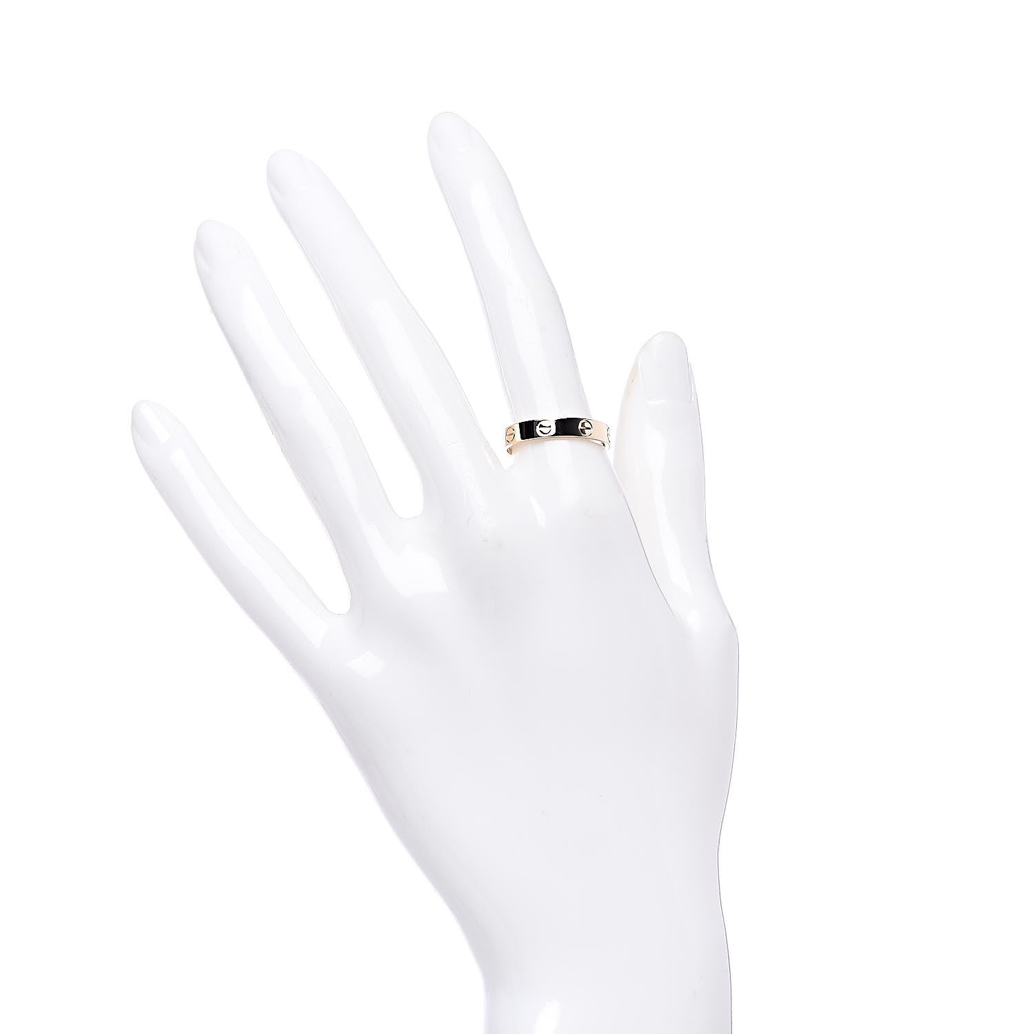 Cartier 18K Yellow Gold 3.5mm LOVE Wedding Band Ring 55 7.25 2 of 4