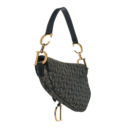Christian Dior Monogram Saddle Bag Blue 3 of 10