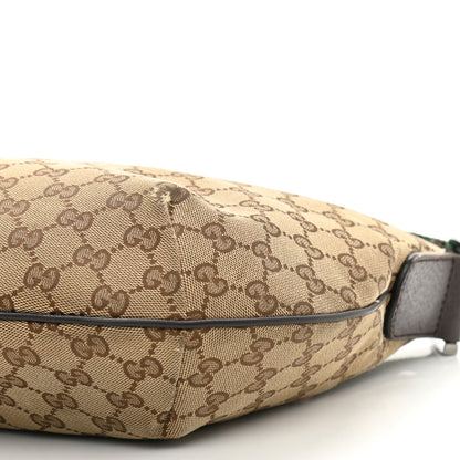 Gucci Monogram Web Medium Half Moon Hobo Dark Brown 10 of 11