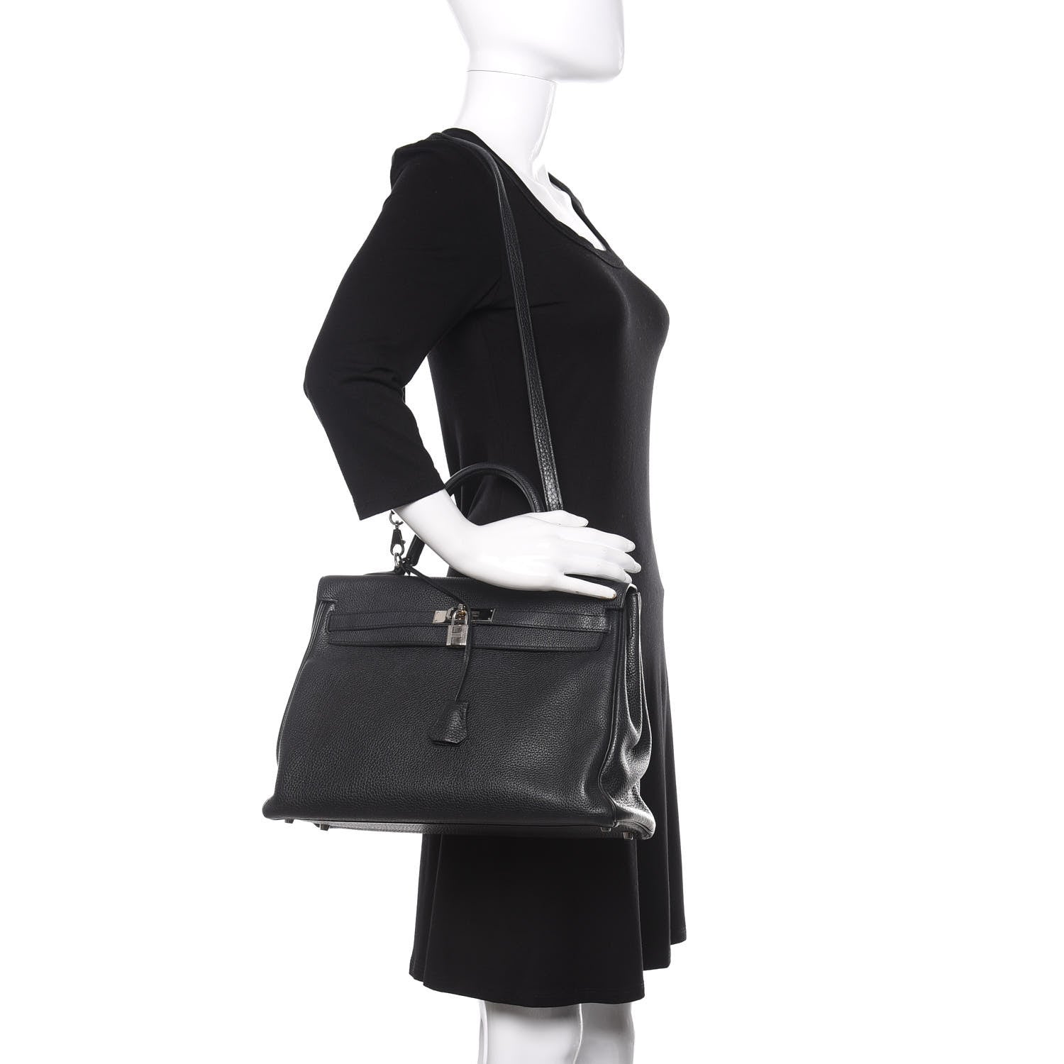Hermes Togo Kelly Retourne 35 Black 2 of 9