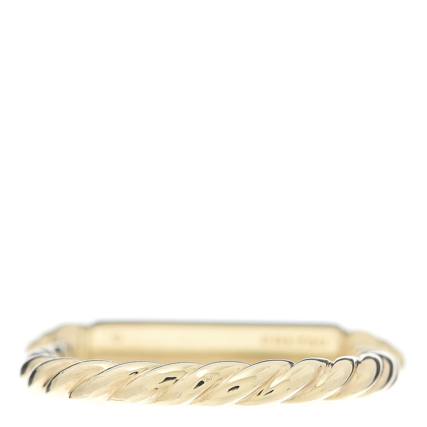 18K Yellow Gold Diamond Lexington Barrel Ring 53 6.25