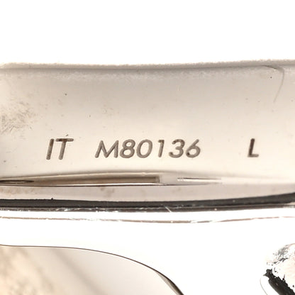 Louis Vuitton Palladium Louise Hoop Earrings Silver 4 of 6